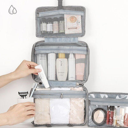 Large Hanging Hook Toiletry Bag Waterproof Travel Makeup Cosmetic Organizer Case - Aimall