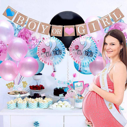 Gender Reveal Party Kit Pregnancy Baby Balloon Baby Shower Decorations Supplies - Aimall