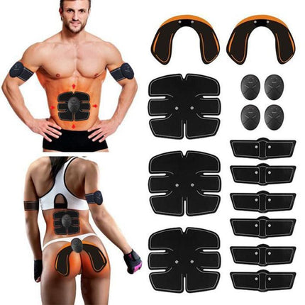 16PCS EMS Muscle Stimulator Training Gear ABS Ultimate Hip Trainer Body Exercise - Aimall