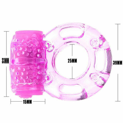 Vibrating Cock Ring Rabbit Vibrator Massager Toy Couple Penis Clit Butterfly Au Aimall