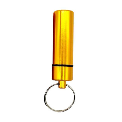 Aluminum Pill Box Case Bottle Cache Drug Holder Keychain Container Waterproof - Aimall