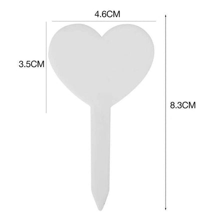 Up to 200X Heart-Shaped Plant Labels Flexible Plastic Garden Tag Nursey Seeding - Aimall