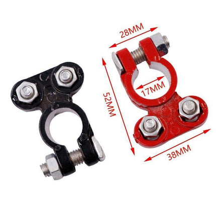 2X Negative Positive Car Battery Terminal Clamp Clip Connector 12V 6V UNIVERSAL - Aimall