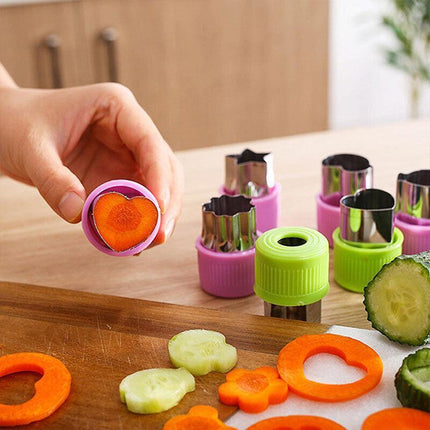 12xStainless Steel Fruit Vegetable Mini Cookie Shape Cutter Set Kid Food Mold OD - Aimall