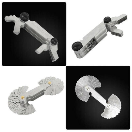 52 Blades Screw Gauge Thread Pitch Gage 60° Metric 55° Whit Worth Lock Up Device - Aimall