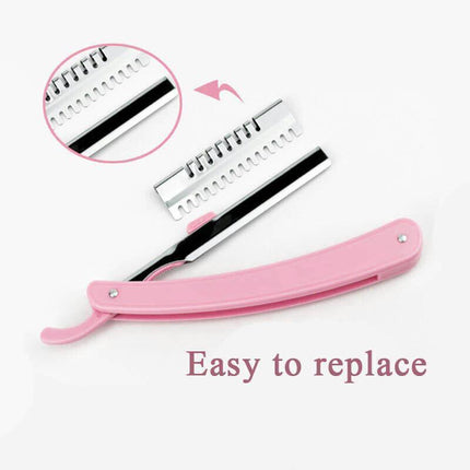 Stainless Steel Manual Shaving Blade Holder Folding Shaving Knife Rack For Salon - Aimall