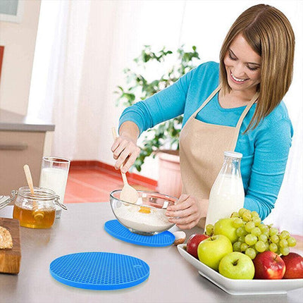 2PCS Silicone Pot Holder Trivet Mat Hot Pads Non-Slip Heat Resistant BPA FREE - Aimall