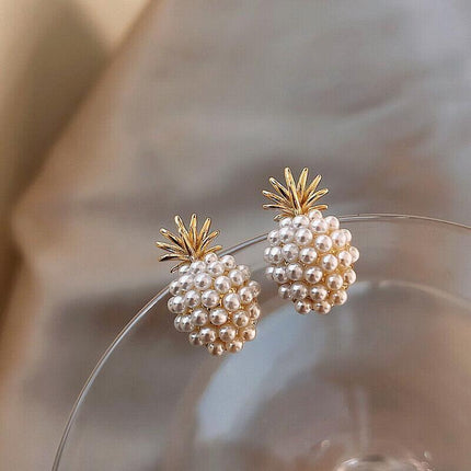 Silver Women Earrings Stud Crystal Cubic Zircon Dangle Wedding Gift AU Stock - Aimall