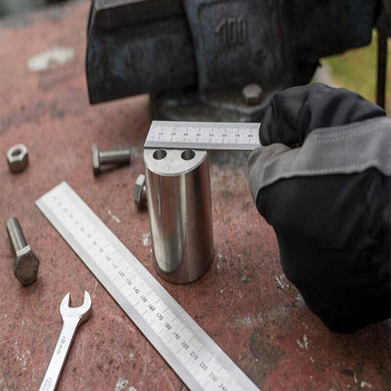 1/2 x 10cm 15cm 20cm Double Sided Stainless Steel Metal Ruler Rule Precision AU - Aimall