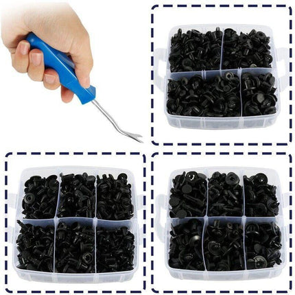 625 PCS Car Body Trim Clips Retainer Bumper Auto Panel Push Plastic Fastener Kit - Aimall