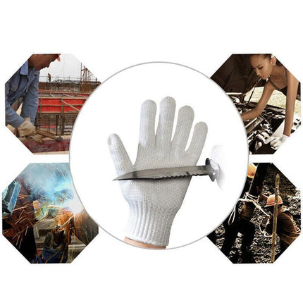 Anti Cutting Gloves Cut Resistant Level 5 Kitchen Butcher Protection Medium Size - Aimall