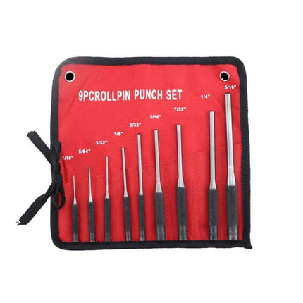 9PCS Roll Pin Punch Set Bolt Catch Gun Building Removing Tool Canvas Pouch AU - Aimall