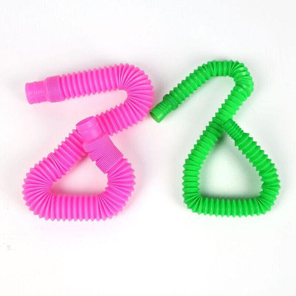 6PCS Fidget Pop Tube Pip Sensory Stress Game Relief Toys Kids Tools Adults Chain - Aimall