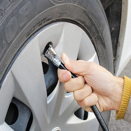 Air Tyre Inflator Pressure Meter Car Truck Tire Pump Hose Gauge Compressor Tools - Aimall
