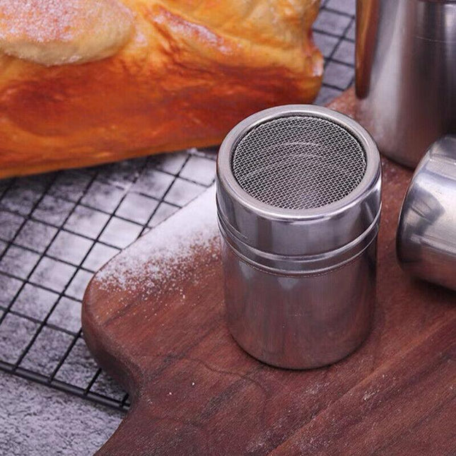 Stainless Steel Icing Sugar Cocoa Coffee Shaker Flour Duster Chocolate Powder - Aimall