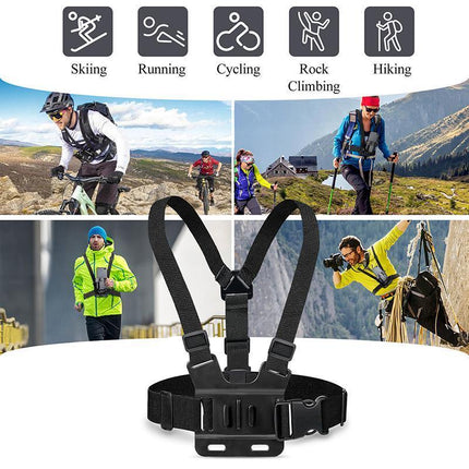 Cell Phone Chest Mount Harness Strap Holder Clip for iPhone Samsung Gopro - Aimall