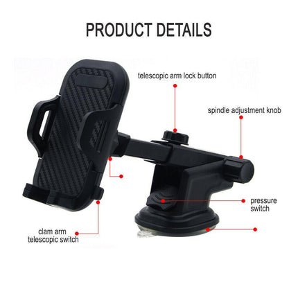 Universal 360° Windshield Mount Car Smart Phone Holder Cradle Long Neck AU - Aimall