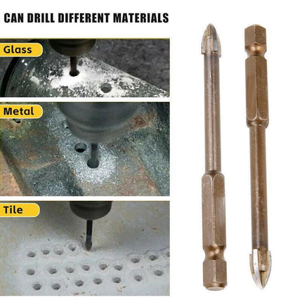 10X 6MM Tile Porcelain Drill Bit Marble Ceramic Glass Brick Shank Hex Spear Head - Aimall