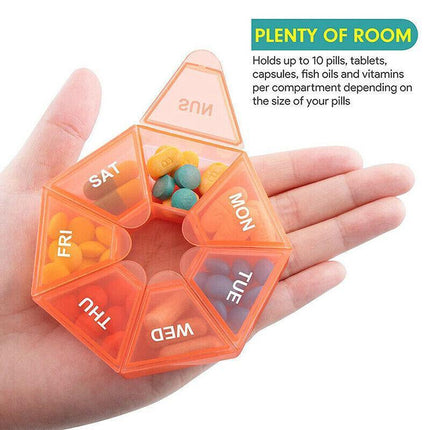 2PCS 7Day Pill Box Medicine Storage Tablet Container Case Organizer Dispenser AU - Aimall