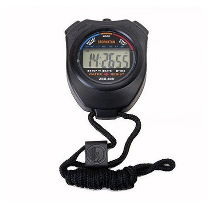 2X Handheld Stop watch Digital Chronograph Sports Counter StopWatch Timer Alarm - Aimall