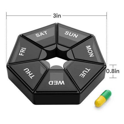 2PCS 7Day Pill Box Medicine Storage Tablet Container Case Organizer Dispenser AU - Aimall
