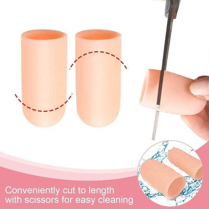 5PCS Silicone Finger Protector Finger Caps Tube Anti-slip Finger Cover AU Stock - Aimall