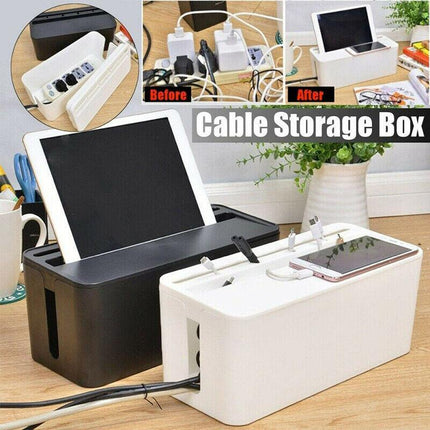 Large Cable Wire Cord Storage Box Case Management Socket Tidy Safety Organizer - Aimall