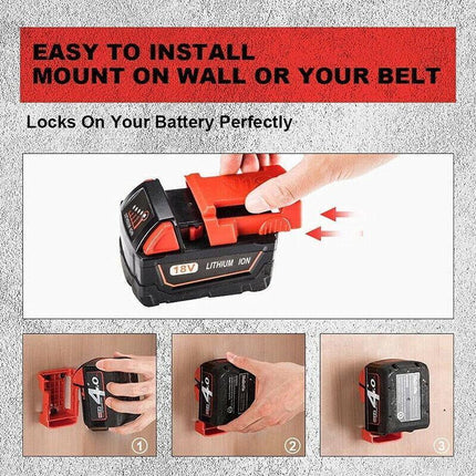 5Pcs Battery Mount Holder Stand For Milwaukee M18 18V Tool Battery AccessoriesAU - Aimall