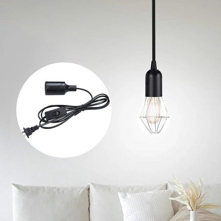 E27 Cable Cord With Switch AU Plug Pendant Lamp Base Light Bulb Holder Socket - Aimall