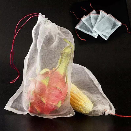 100x/Set Fruit Fly Protection Bags Exclusion Net Storage Mesh Stop Pest Bug Bags - Aimall