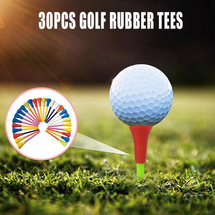 30PCS 83MM Golf Tees Multi Color Plastic With Rubber Cushion Top High Quality AU - Aimall