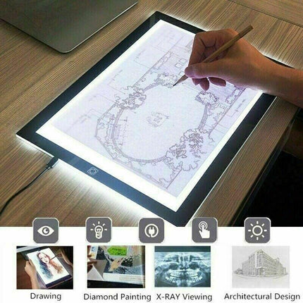 A4 LED Light Box Tracing Drawing Board Art Design Pad Copy Lightbox Day & Light - Aimall