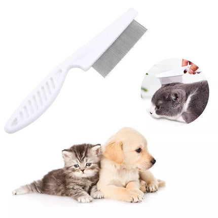 1PC Fine Toothed Flea Flee Metal Nit Head Hair Lice Comb with Handle AU Stock - Aimall