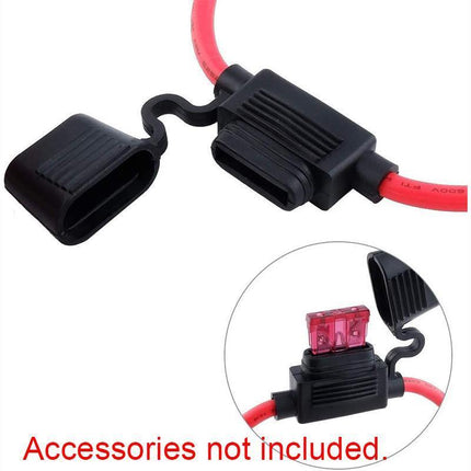 10Pcs 12V 40A Standard Blade Inline Fuse Holder with Water Proof Dustproof Cover - Aimall