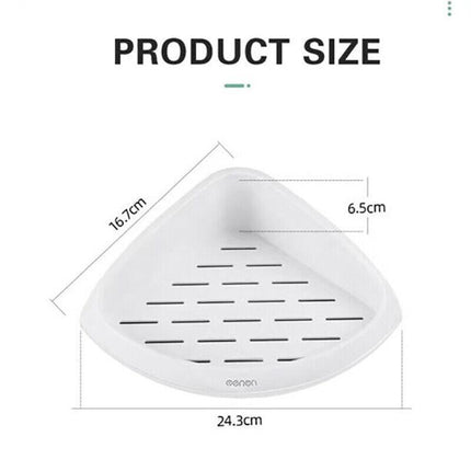 Bathroom Triangular Corner Bath Storage Holder Shelf Organizer Rack Shower Tray - Aimall