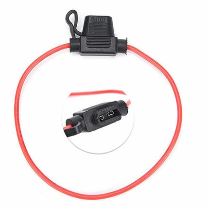 10Pcs 12V 40A Standard Blade Inline Fuse Holder with Water Proof Dustproof Cover - Aimall