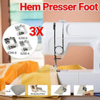 3PCS Wide Rolled Hem Hemmer Foot For Domestic Sewing Machines Snap On Presser AU - Aimall