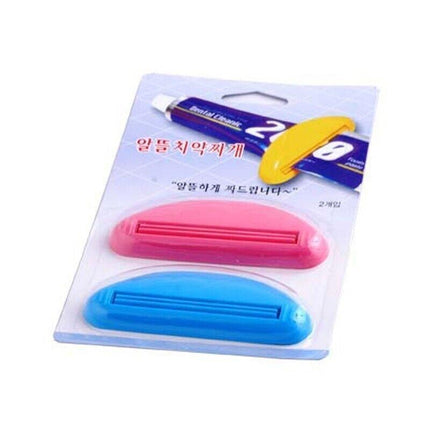 2PCS Plastic Toothpaste Tube squeezer Cream Dispenser Press Rolling Roller Tool - Aimall
