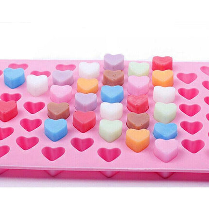 55 Love Heart Silicone Mould Chocolate Mold Candy Gummy Maker Ice Jelly Tray AU - Aimall