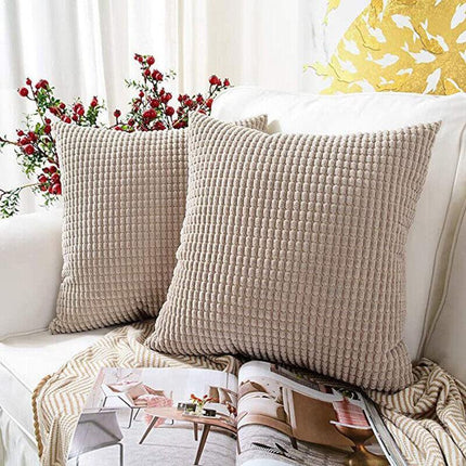 45x45 Plain Solid Colour Cushion Cover Decorative Pillow Case Home Multicoloured - Aimall