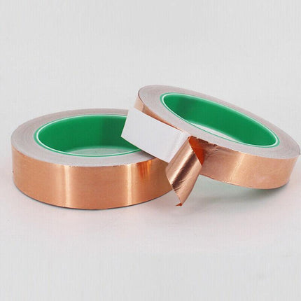 Double Sided Copper Foil Tape 10M x 50MM EMI Shielding Conductive Adhesive Tapes - Aimall