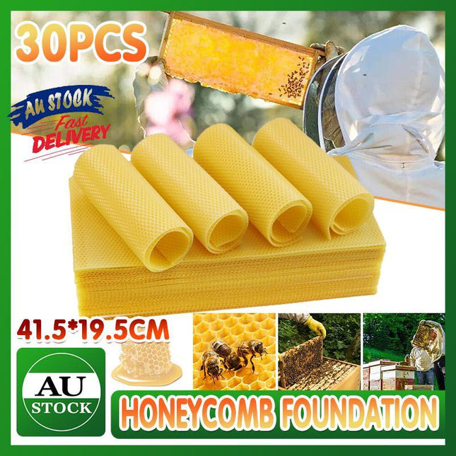 30PCS Honeycomb Foundation Bee Hive Wax Frames - Aimall