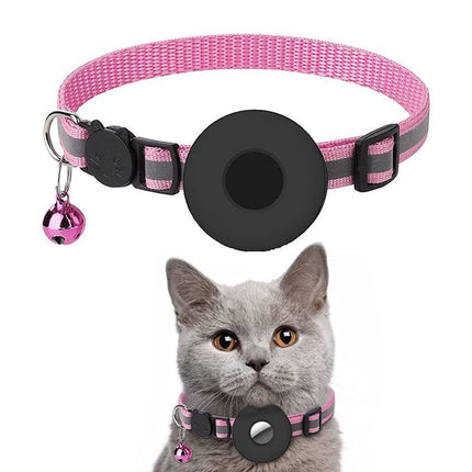 Adjustable Cat Collar Reflective Small Pet Cat Collar Strap for Apple Air Tag AU - Aimall