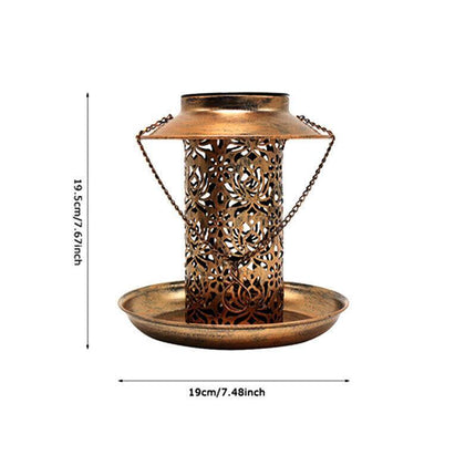 Solar Powered Bird Feeder Light Hanging Outdoor Solar Lamp Solar Garden Light - Aimall