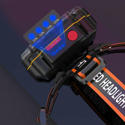 100000LM 8LED T6 Headlamp Headlight Torch Rechargeable Flashlight Work Light AU - Aimall