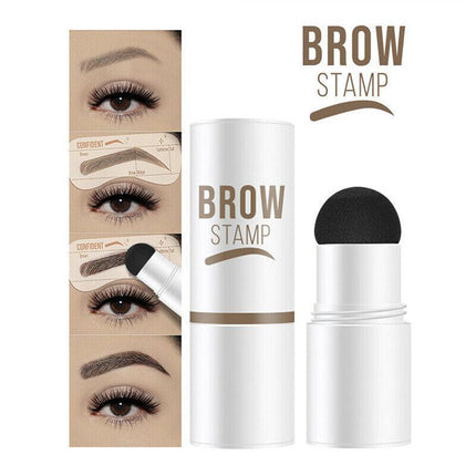 Eyebrow Shaping Kit Waterproof One Step Perfect Brow Stamp Stencils Makeup Set - Aimall