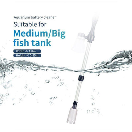 Fish Tank Cleaner Aquarium Gravel Battery Water Changer Vacuum Syphon Pump Pipe - Aimall
