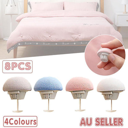 8Pcs Bed Duvet Covers Sheet Holder Clip Clamp Fastener Cover Quilt Gripper AU - Aimall
