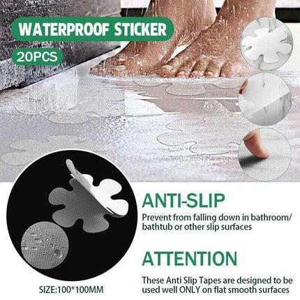 20x Non-Slip Stickers Bath Tub Stickers Mat Floor Anti Skid Shower Bathroom Mat - Aimall