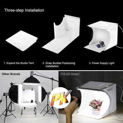 Light Tent Portable Light Box Photography Photo Studio Light Room + 6 Backdrops - Aimall